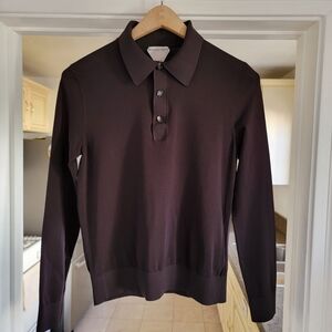 Bottega Veneta Black Viscose Blended Polo Shirt Sz.S